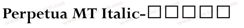 Perpetua MT Italic字体转换